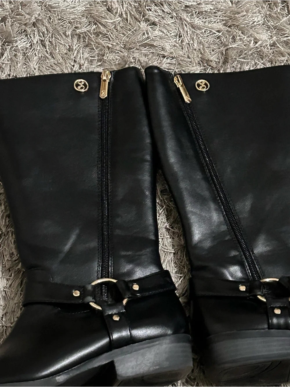 Sam & Libby Black Leather Boots